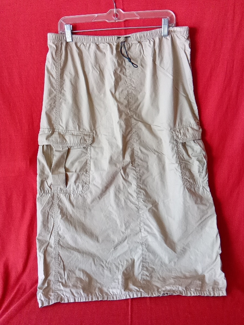Casual Cargo Maxi Skirt in Khaki